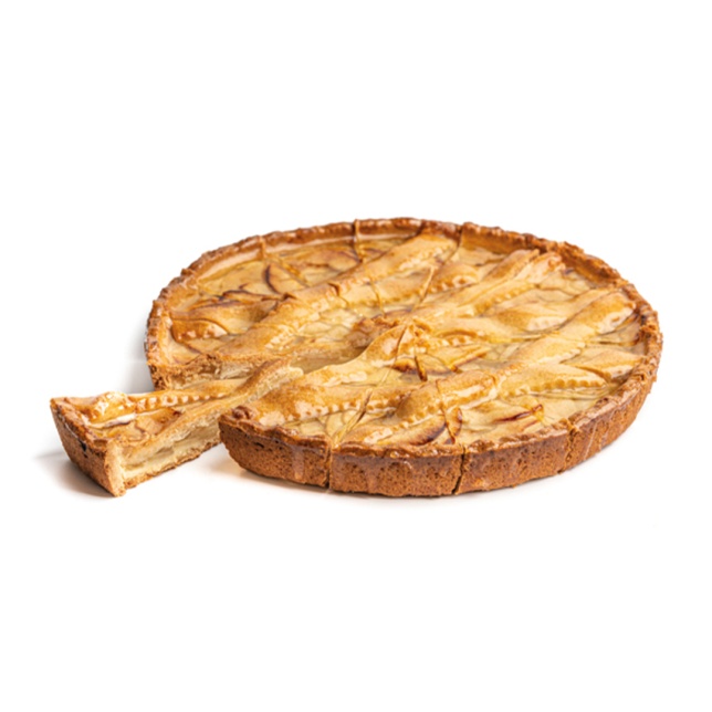Tarta de manzana precortada